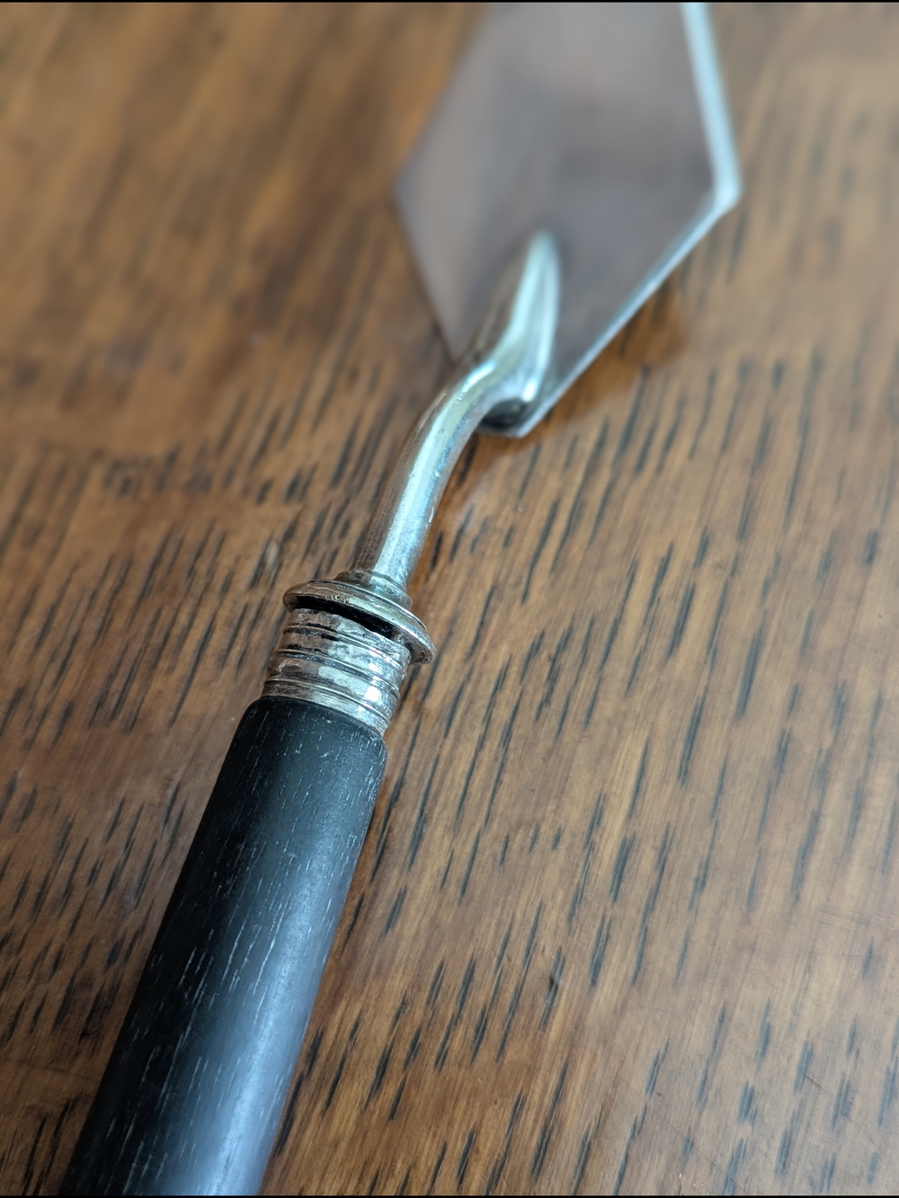 Wood & Silver Cheese Trowel • Diamond Palette Knife